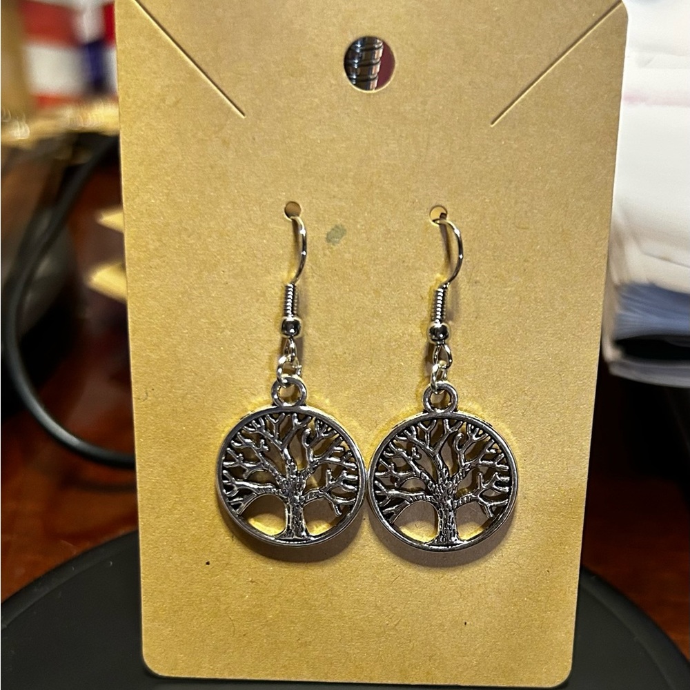 Handmade Tree of Life Earrings - Picture 1 of 1